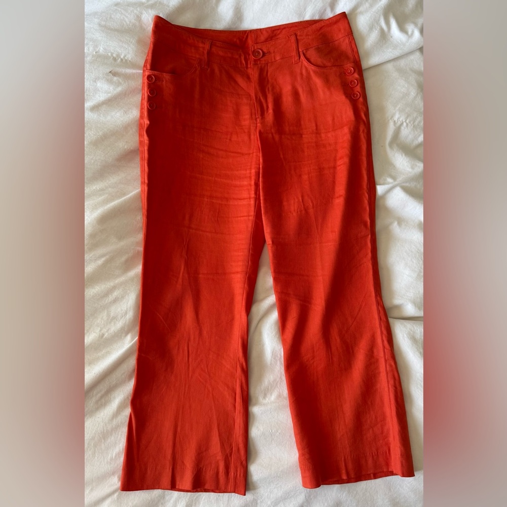 CAbi Orange Charlie Crop Pant
